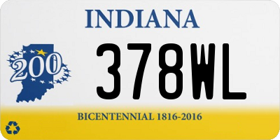 IN license plate 378WL