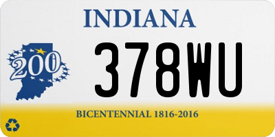 IN license plate 378WU