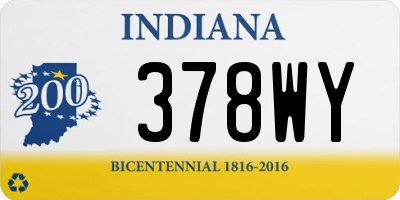 IN license plate 378WY