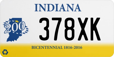 IN license plate 378XK