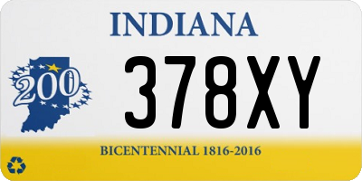IN license plate 378XY