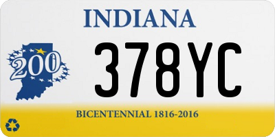 IN license plate 378YC