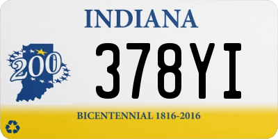 IN license plate 378YI