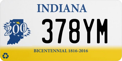 IN license plate 378YM