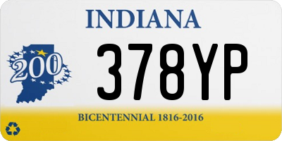 IN license plate 378YP