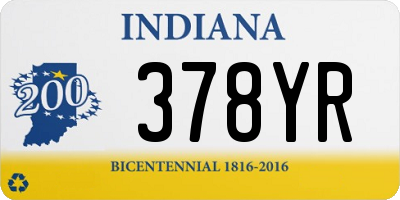 IN license plate 378YR