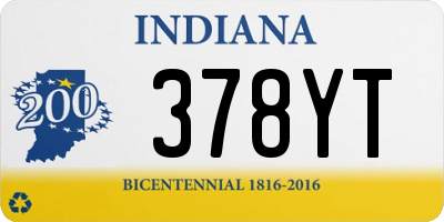 IN license plate 378YT