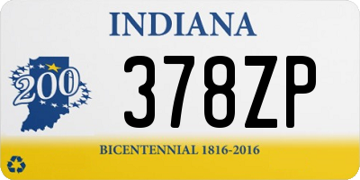 IN license plate 378ZP