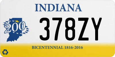 IN license plate 378ZY