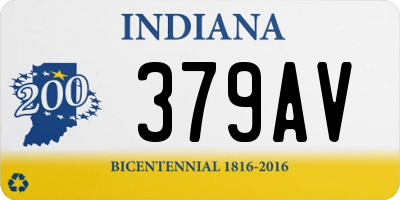 IN license plate 379AV