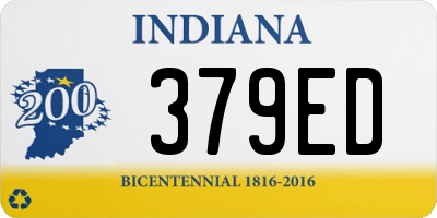 IN license plate 379ED