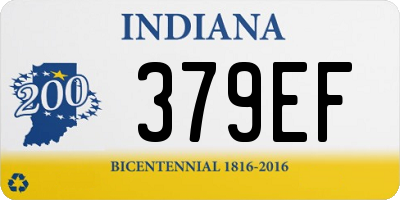 IN license plate 379EF