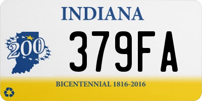 IN license plate 379FA