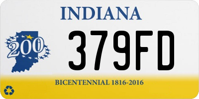 IN license plate 379FD