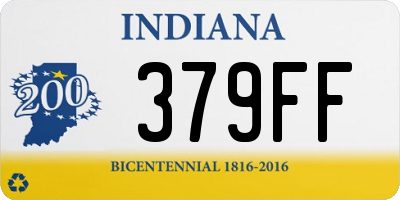 IN license plate 379FF