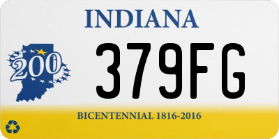 IN license plate 379FG