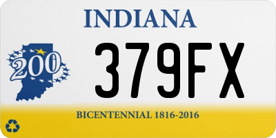 IN license plate 379FX