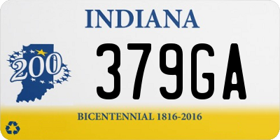IN license plate 379GA