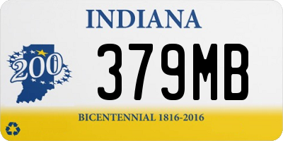 IN license plate 379MB