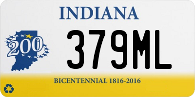 IN license plate 379ML