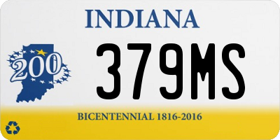 IN license plate 379MS