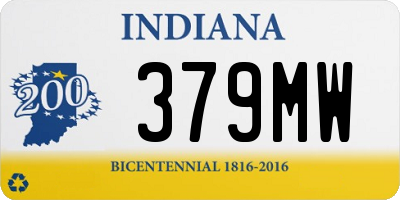 IN license plate 379MW