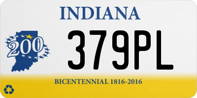 IN license plate 379PL