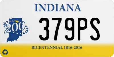 IN license plate 379PS