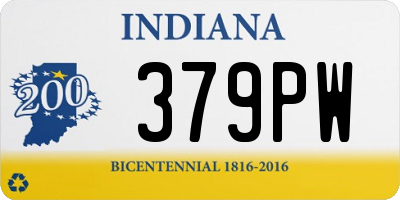 IN license plate 379PW