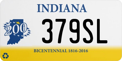 IN license plate 379SL