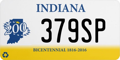 IN license plate 379SP