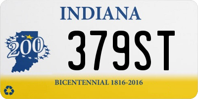 IN license plate 379ST