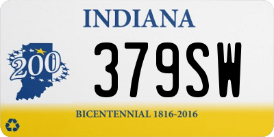 IN license plate 379SW