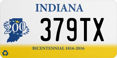 IN license plate 379TX