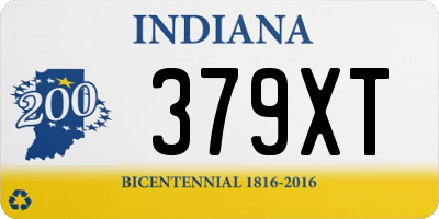 IN license plate 379XT