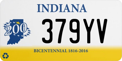 IN license plate 379YV