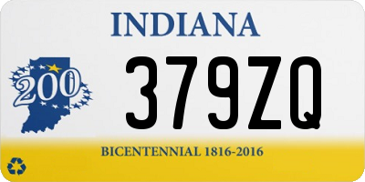 IN license plate 379ZQ