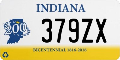 IN license plate 379ZX