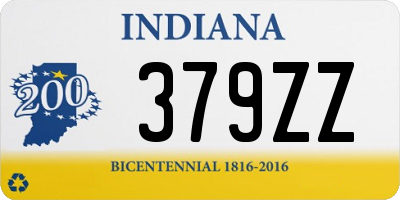 IN license plate 379ZZ