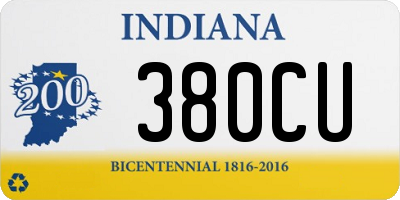 IN license plate 380CU