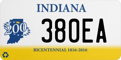 IN license plate 380EA