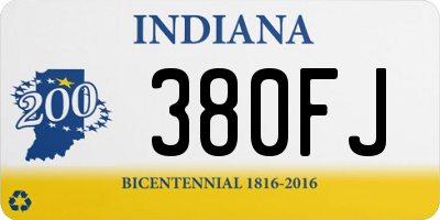 IN license plate 380FJ