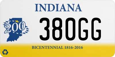 IN license plate 380GG