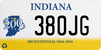 IN license plate 380JG