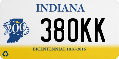 IN license plate 380KK