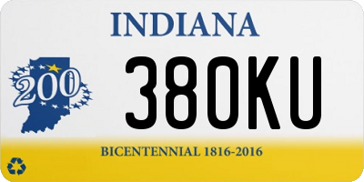 IN license plate 380KU