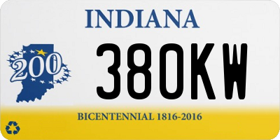 IN license plate 380KW