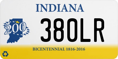 IN license plate 380LR