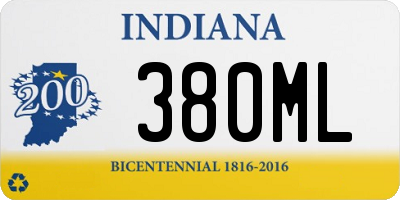 IN license plate 380ML