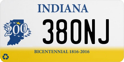 IN license plate 380NJ